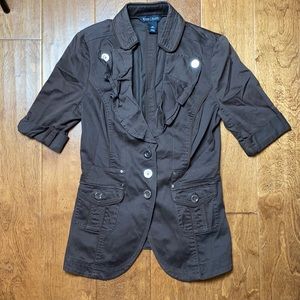 White House Black Market Brown Short Sleeve Jacket